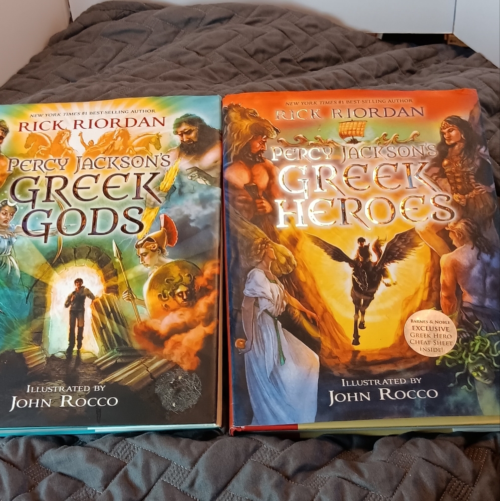 Percy Jackson's Greek Heroes and God's first editions books